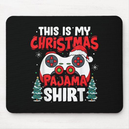 This Is My Christmas Pajama Video Game Gamer Boys Mousepad (Vorne)