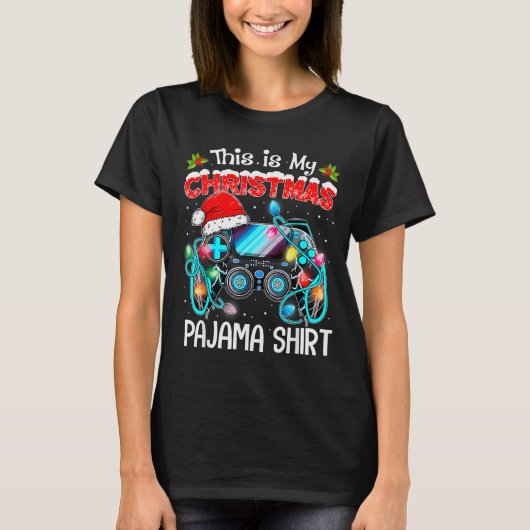 This Is My Christmas Pajama Video Game Gamer Boys T-Shirt (Vorderseite)