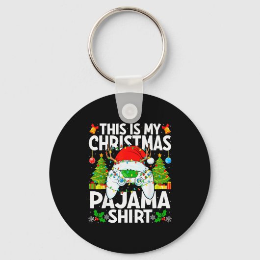 This Is My Christmas Pajama Video Gamer Christmas  Schlüsselanhänger (Vorderseite)