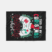 This Is My Christmas Pajama Video Gamer Xmas Tree Fleecedecke (Vorderseite (Horizontal))