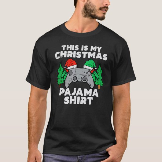 This Is My Christmas Pajama  Video Games Boys Men  T-Shirt (Vorderseite)
