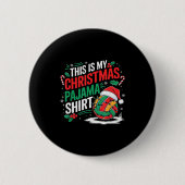 This Is My Christmas Pajama Volleyball Srt Xmas Button (Vorderseite)