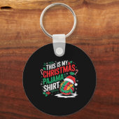 This Is My Christmas Pajama Volleyball Srt Xmas Schlüsselanhänger (Vorderseite)