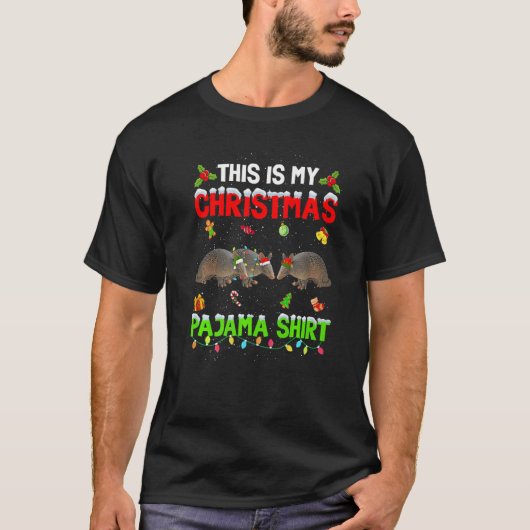 This Is My Christmas Pajama Xmas Armadillo Squad T-Shirt (Vorderseite)