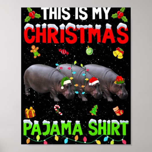 This Is My Christmas Pajama Xmas Hip Squad T Shirt Poster (Vorne)