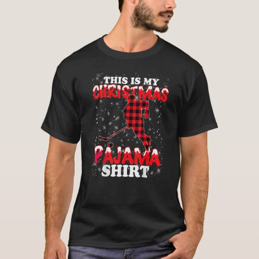 This Is My Christmas Pajama Xmas  Ice Hockey T-Shirt (Vorderseite)