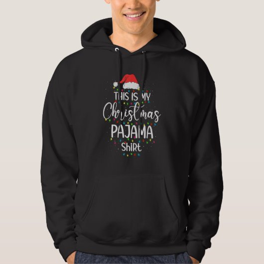 This Is My Christmas Pajama Xmas Lights Holiday Hoodie (Vorderseite)