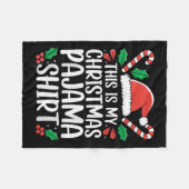 This Is My Christmas Pajama Xmas Pjs  Fleecedecke (Vorderseite (Horizontal))