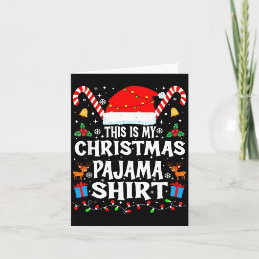 This Is My Christmas Pajama Xmas Pjs Men Women Fun Karte (Vorderseite)