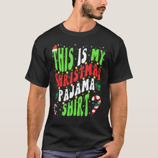 This is My Christmas Pajama Xmas Women Men Hat T-Shirt (Vorderseite)
