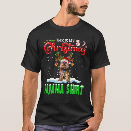 This Is My Christmas Pajama Yorkshire Christmas Li T-Shirt (Vorderseite)