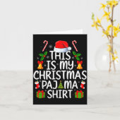 This Is My Christmas Pajamas Funny Men Women Xmas  Karte (Gelbe Blume)
