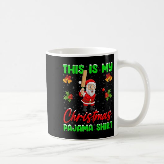 This Is My Christmas Pajamas Funny Santa Playing C Kaffeetasse (Rechts)