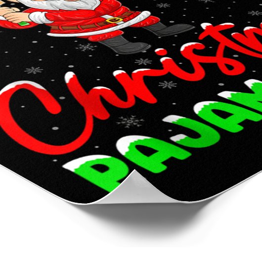 This Is My Christmas Pajamas Funny Santa Playing C Poster (Ecke)