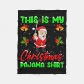 This Is My Christmas Pajamas Funny Santa Playing I Fleecedecke (Vorderseite)