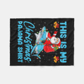 This Is My Christmas Pajamas Funny Santa Riding Sh Fleecedecke (Vorderseite (Horizontal))