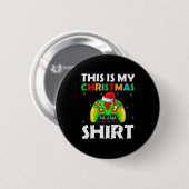 This Is My Christmas Pajamas Funny Video Game Game Button (Vorne & Hinten)