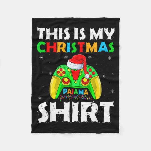 This Is My Christmas Pajamas Funny Video Game Game Fleecedecke (Vorderseite)