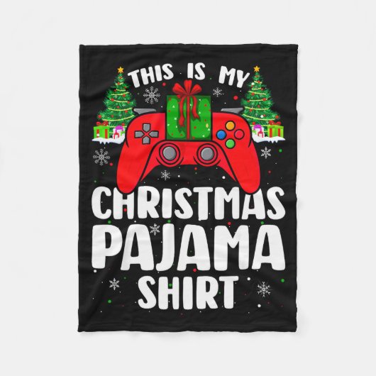 This Is My Christmas Pajamas Funny Video Game Game Fleecedecke (Vorderseite)