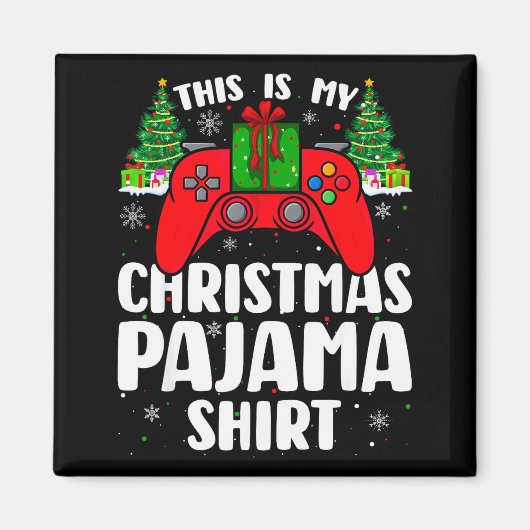 This Is My Christmas Pajamas Funny Video Game Game Magnet (Vorne)