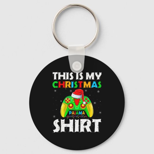 This Is My Christmas Pajamas Funny Video Game Game Schlüsselanhänger (Vorderseite)