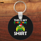 This Is My Christmas Pajamas Funny Video Game Game Schlüsselanhänger (Vorderseite)