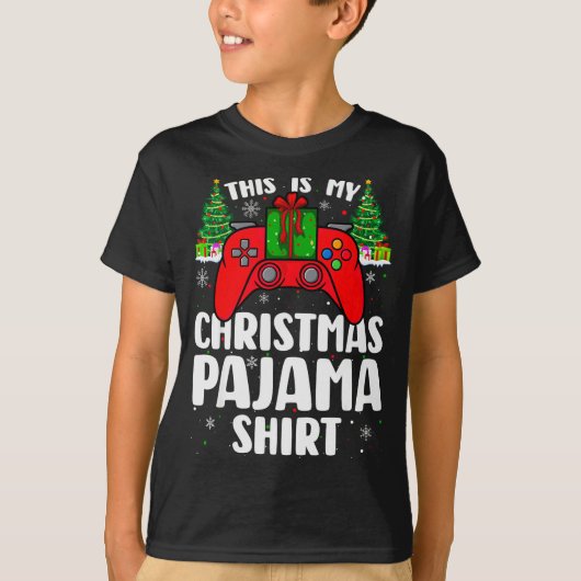 This Is My Christmas Pajamas Funny Video Game Game T-Shirt (Vorderseite)