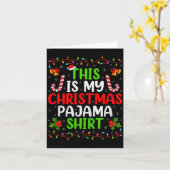 This Is My Christmas Pajamas Funny Xmas Family Chr Karte (Gelbe Blume)