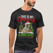 This Is My Christmas Pajamas Lighting Cairn Terrie T-Shirt (Vorderseite)