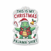 This Is My Christmas Turtle Pajama Shirt Buffalo P Aufkleber (Vorderseite)