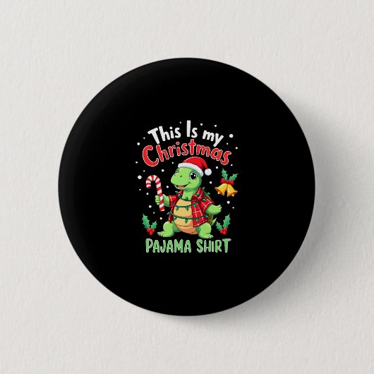 This Is My Christmas Turtle Pajama Shirt Buffalo P Button (Vorderseite)