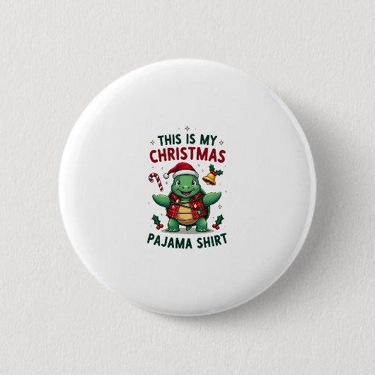 This Is My Christmas Turtle Pajama Shirt Buffalo P Button (Vorderseite)