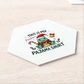 This Is My Christmas Turtle Pajama Shirt Buffalo P Untersetzer (angewinkelt)