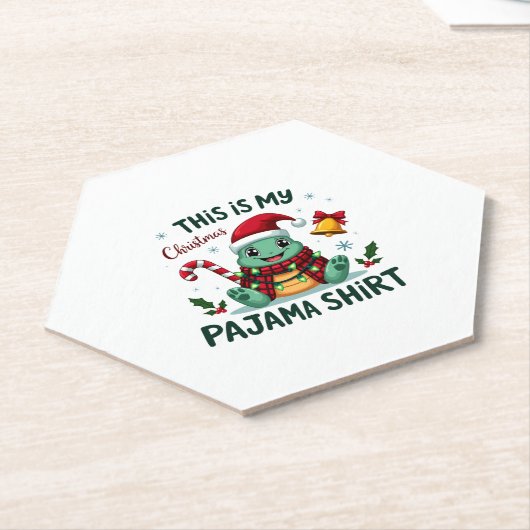 This Is My Christmas Turtle Pajama Shirt Buffalo P Untersetzer (angewinkelt)