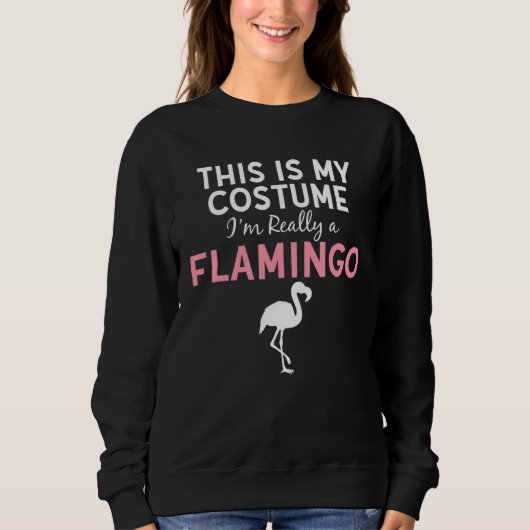 This Is My Costume I m a Flamingo Halloween  Costu Sweatshirt (Vorderseite)
