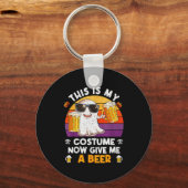 This Is My Costume Now Give Me A Beer Halloween Sk Schlüsselanhänger (Vorderseite)