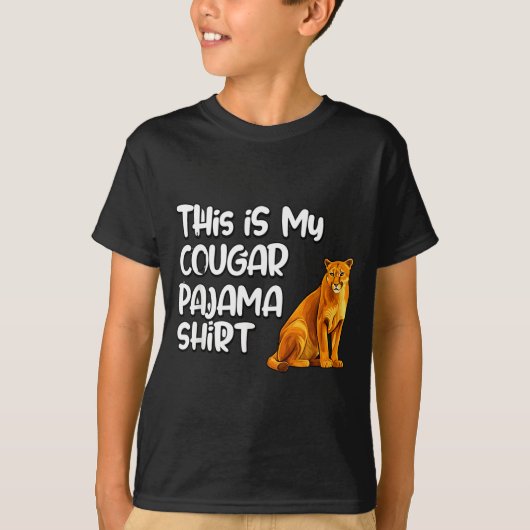 This Is My Cougar Pajama Shirt, Funny Cougars T-Shirt (Vorderseite)