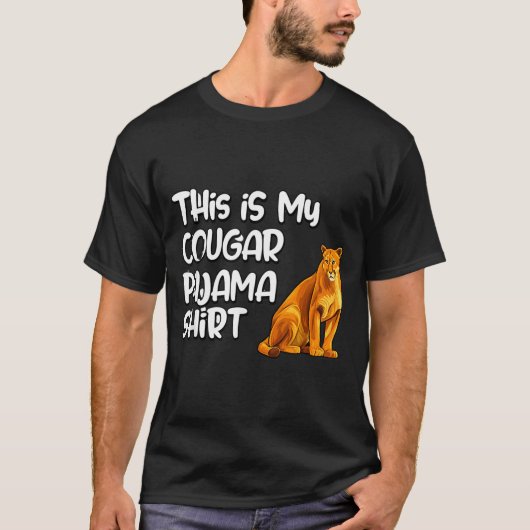 This Is My Cougar Pajama Shirt, Funny Cougars T-Shirt (Vorderseite)