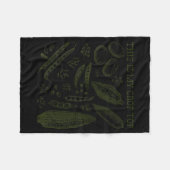 This Is My Crop Top Funny Gardening Pun Vegetable  Fleecedecke (Vorderseite (Horizontal))