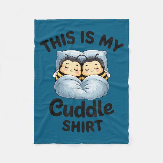 This Is My Cuddle Shirt Cute Bee Couple Snuggle  Fleecedecke (Vorderseite)