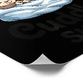 This Is My Cuddle Shirt Cute Monkey Couple Poster (Ecke)