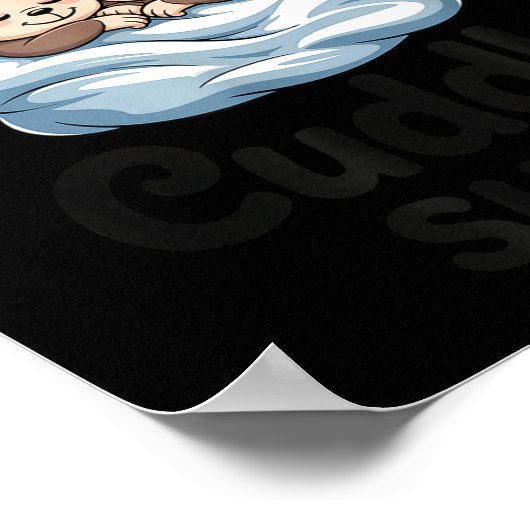 This Is My Cuddle Shirt Cute Monkey Couple  Poster (Ecke)