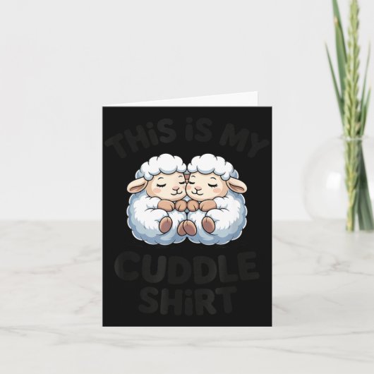 This Is My Cuddle Shirt Cute Sheep Couple Sleep Karte (Vorderseite)