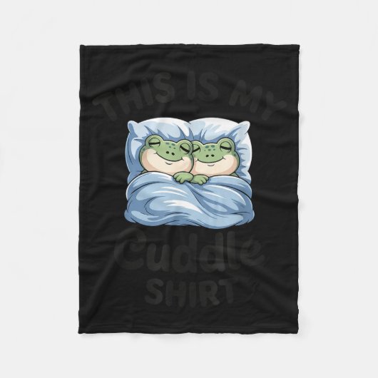 This Is My Cuddle Shirt Funny Frog Couple Fleecedecke (Vorderseite)