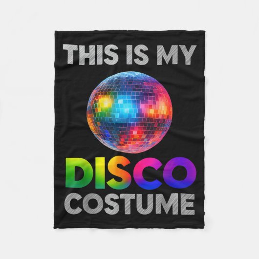 This Is My Disco Costume Ball Graphic 1970s Funky Fleecedecke (Vorderseite)