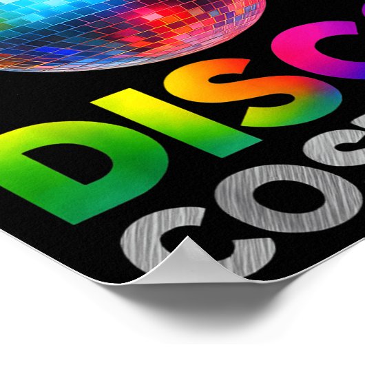 This Is My Disco Costume Ball Graphic 1970s Funky Poster (Ecke)