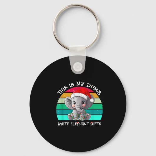 This Is My Dumb White Elephant Christmas Xmas Unde Schlüsselanhänger (Vorderseite)