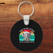 This Is My Dumb White Elephant Christmas Xmas Unde Schlüsselanhänger (Vorderseite)