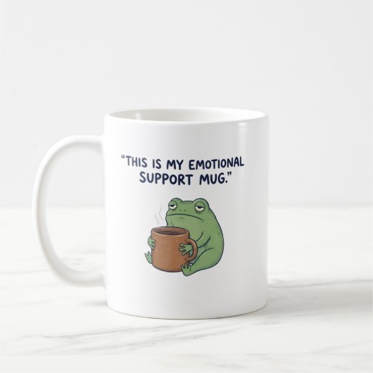 This Is My Emotional Support Mug – Funny Frog Coff Kaffeetasse (Links)