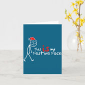 This Is My Festive Face Funny Christmas Introvert Karte (Gelbe Blume)
